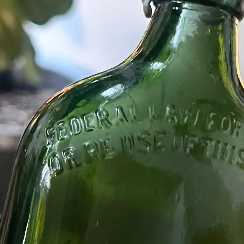 Vintage James Buchanan & Co. Bottle With Original Swing Top Cap 7.7